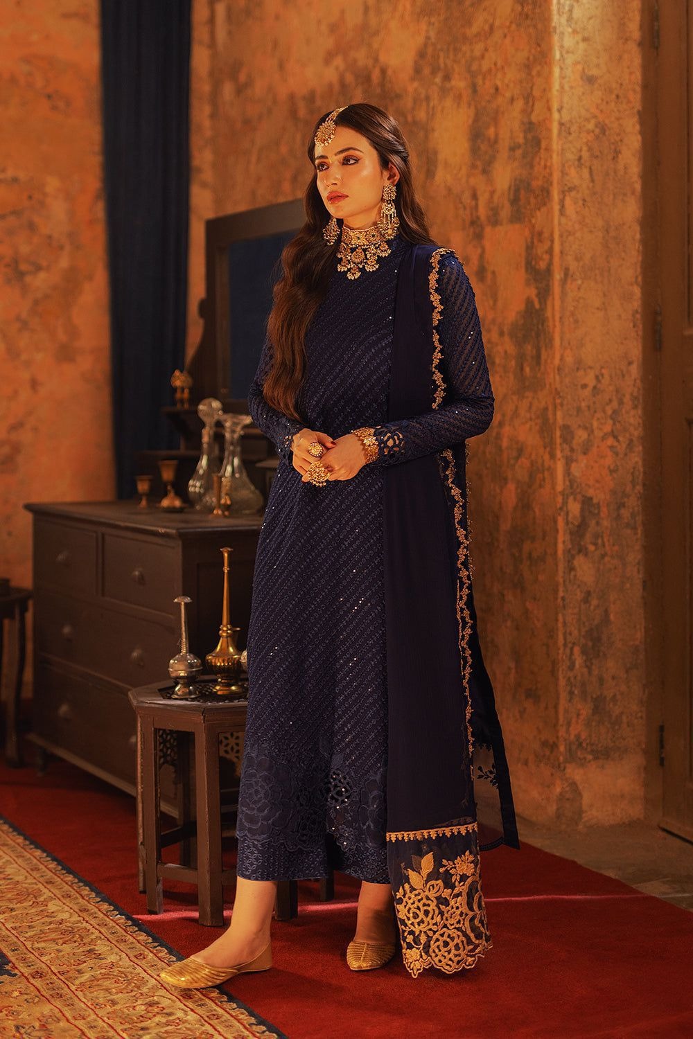 3Pcs Chiffon Luxury Embroided (Un-Stitch 33) 1